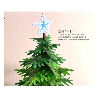 2-in-1 Christmas Tree with Fairy Lights - DIY Paper Craft Kit