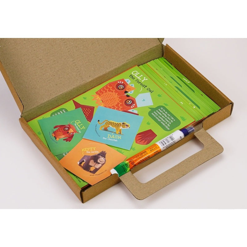 Box Set of 12 DIY Mini Endangered Animals Paper Craft Kits