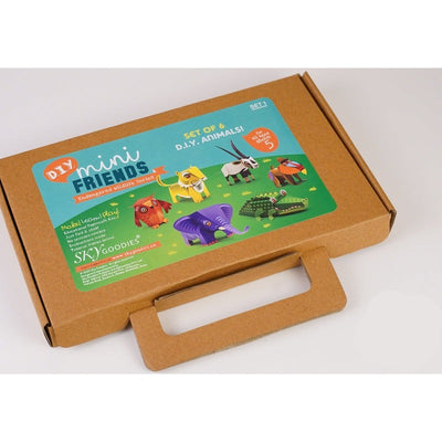 Box Set 1: Set of 6 DIY Mini Endangered Animals Paper Craft Kits