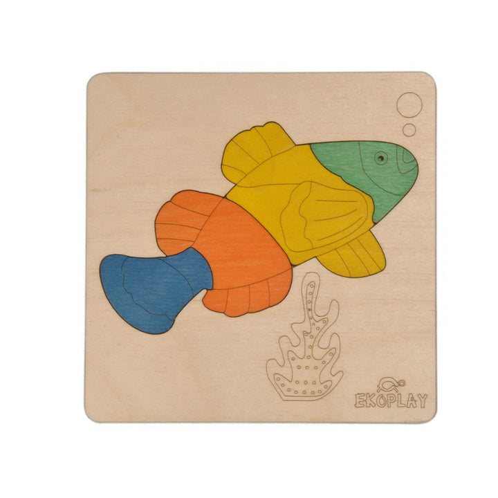 Wooden Fish in a Pond Puzzle (1-2 Years)