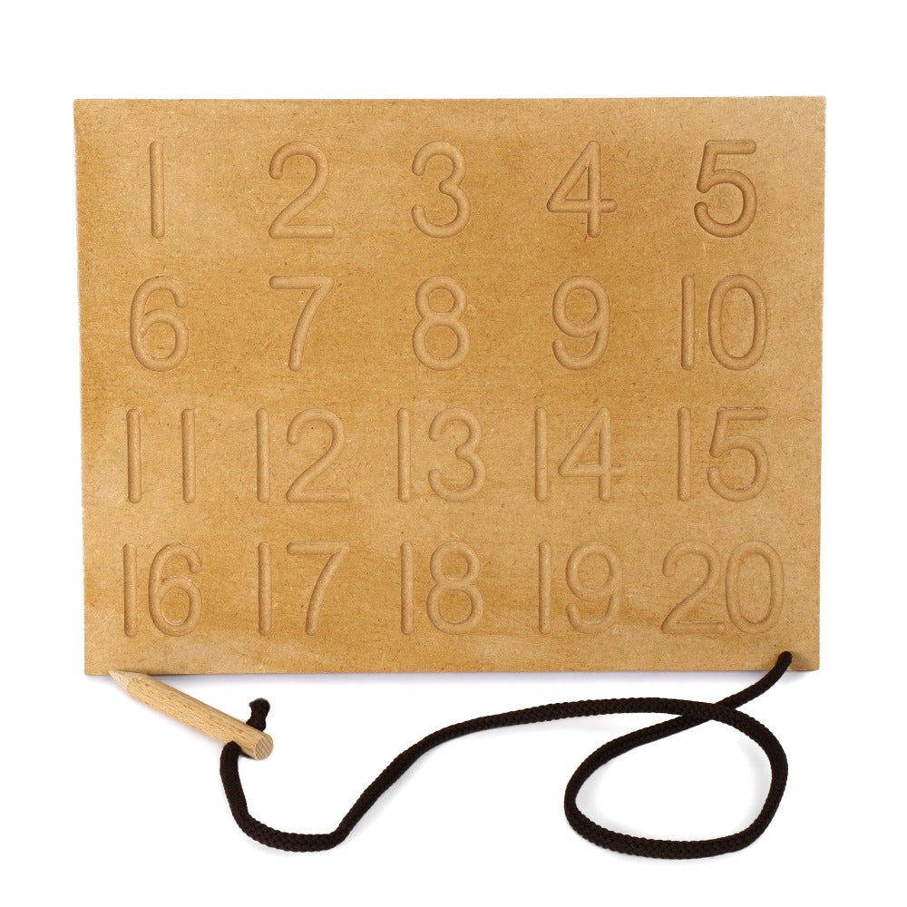 Wooden Educational Numbers Tracing Board For Kids With Pencil For Handwriting Practice