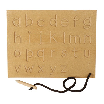 Wooden Educational Small Alphabet Tracing Board For Kids With Pencil For Handwriting Practice