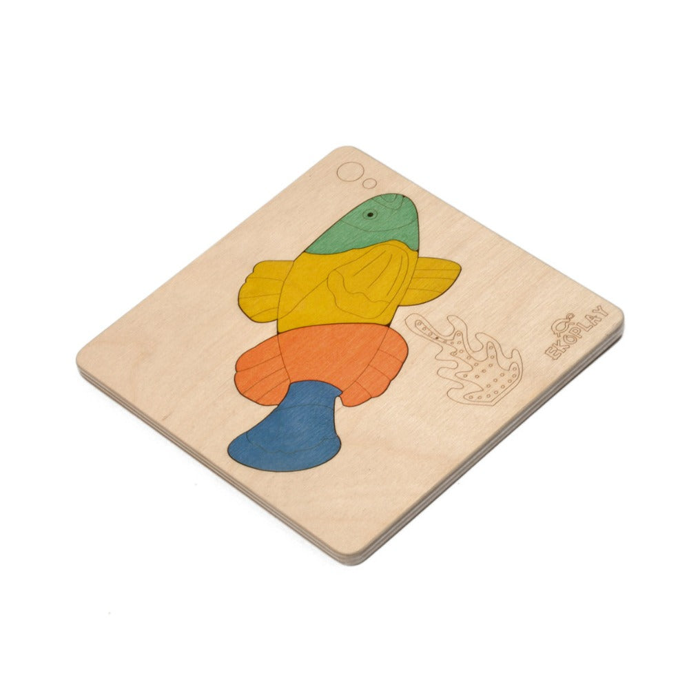 Wooden Fish in a Pond Puzzle (1-2 Years)