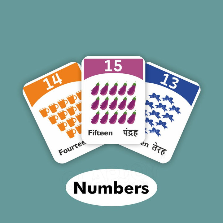 3-in-1 Double Sided Flashcards | Shapes, Colors, Numbers (2-5 Years)