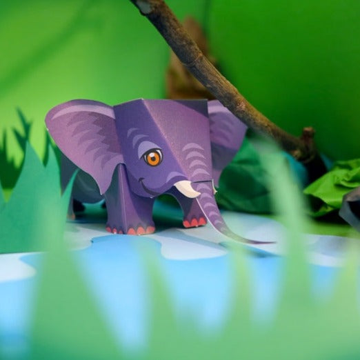 Box Set 1: Set of 6 DIY Mini Endangered Animals Paper Craft Kits