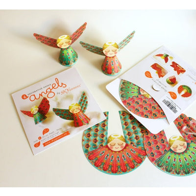 Set of 6 Paper Angels DIY Paper Craft