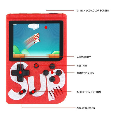 Sup Hand Held Portable Video Game  for Kids with Mario, Super Mario, Dr Mario, Contra, Turtles 400 Games | Video Game for Boys