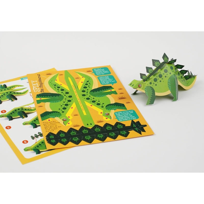 Box Set of 6 DIY Mini Prehistoric Dinosaurs Paper Craft Kits