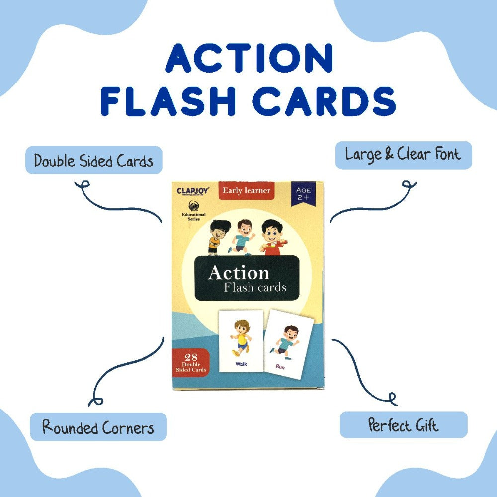 Action Double Sided Flash Cards