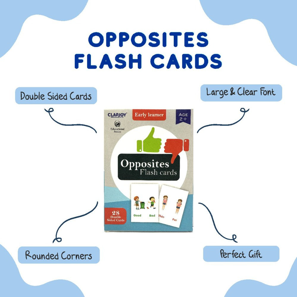 Opposite Words  Double Sided Flash Cards