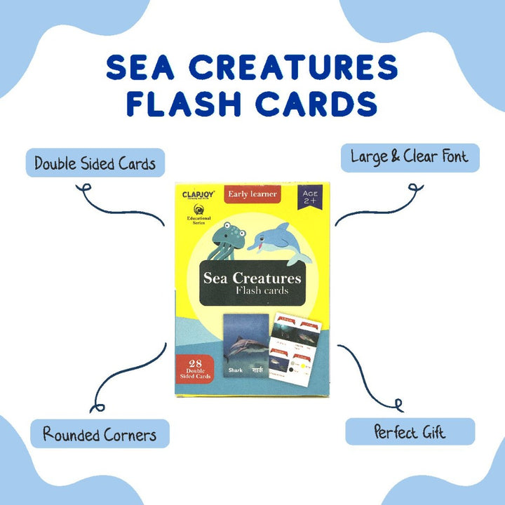 Sea Creatures Double Sided Flash Cards