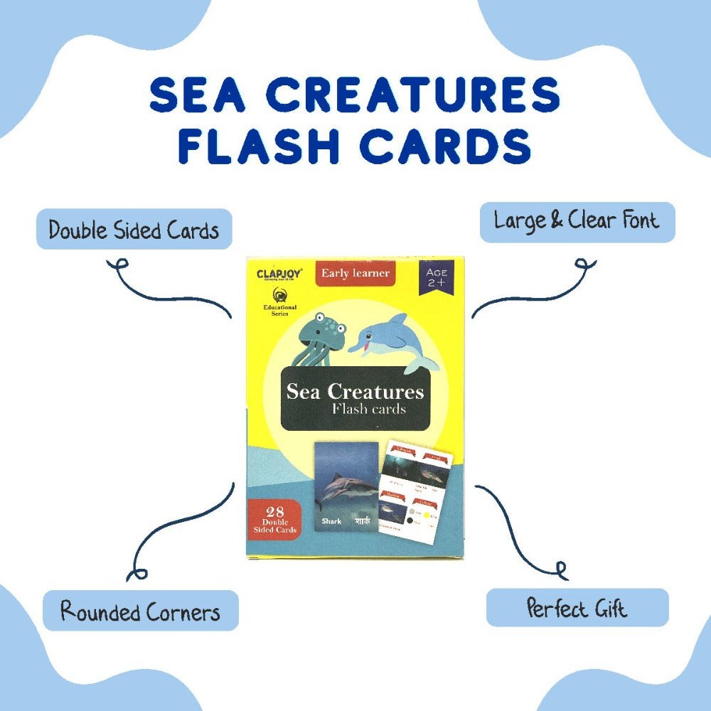 Sea Creatures Double Sided Flash Cards