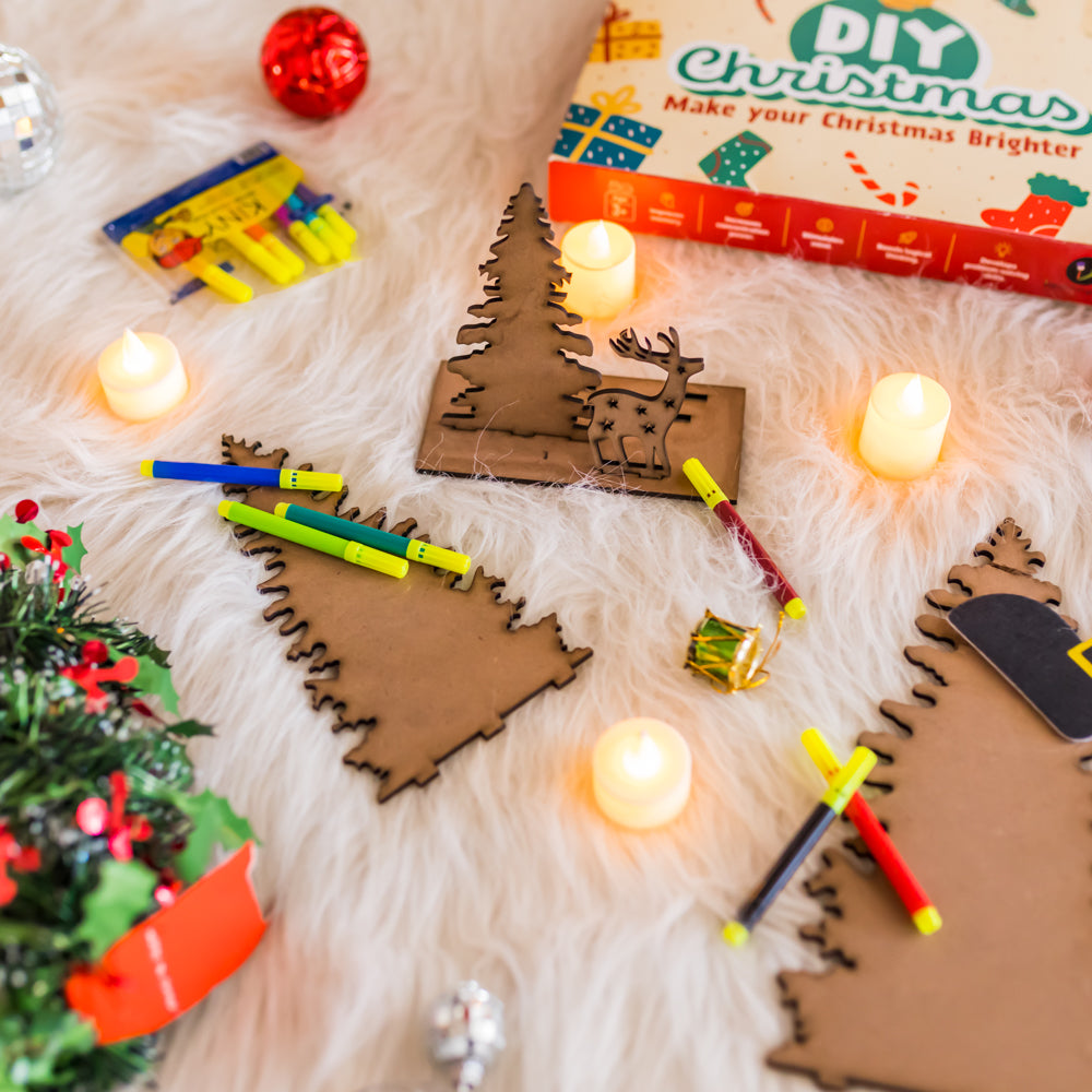 DIY Christmas Combo Kit (Diy Christmas Tree , Diy Christmas Decor , Diy Christmas Stencil and scratch paper )