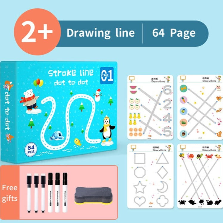 Dot To Dot Line Tracking Workbook