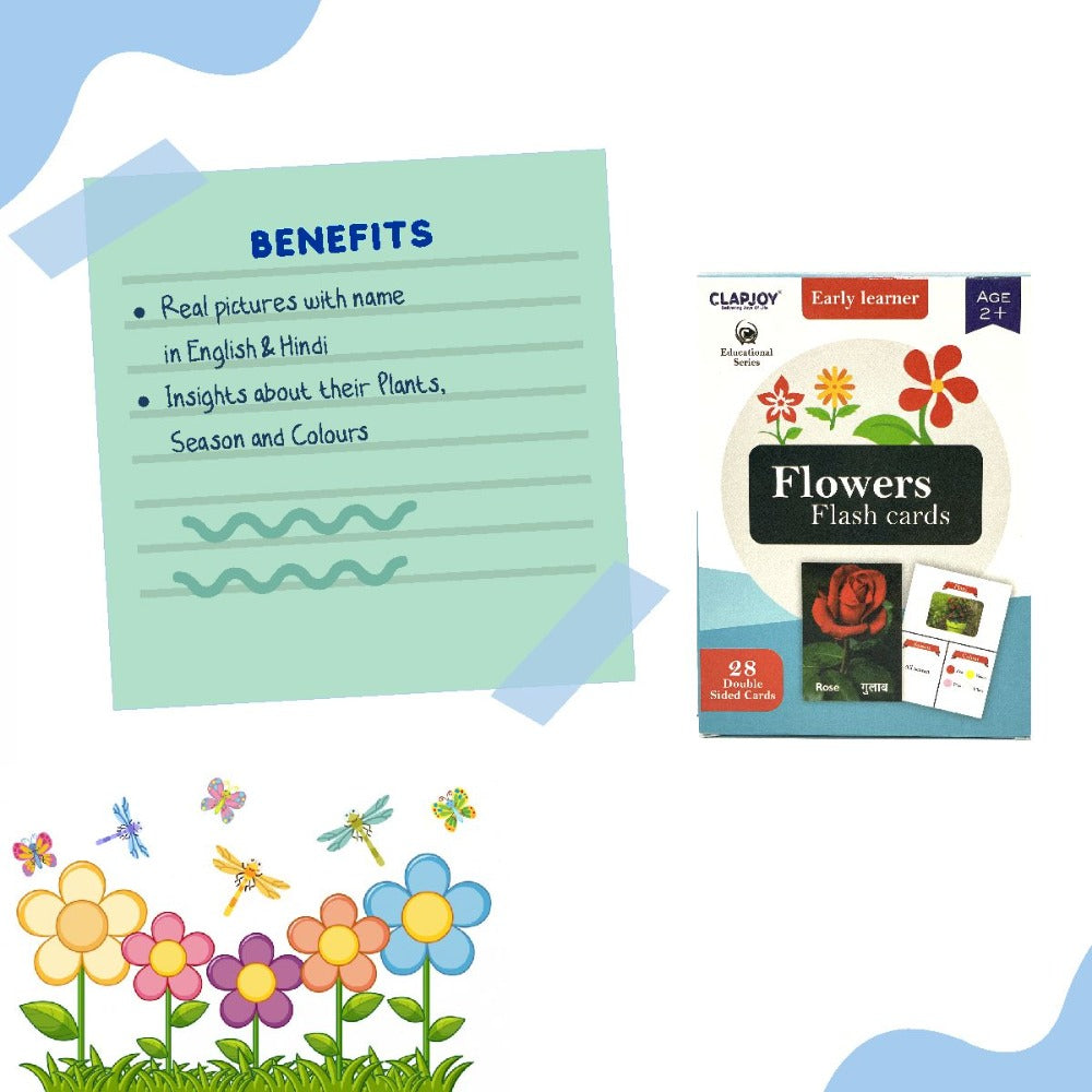 Flowers Double Sided Flash Cards