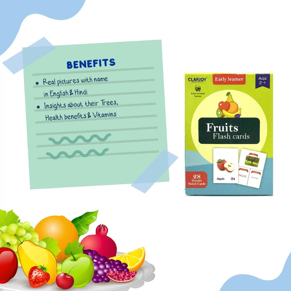 Fruits Double Sided Flash Cards
