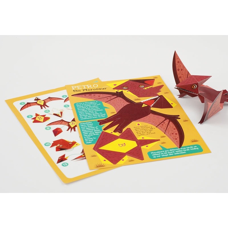 Box Set of 6 DIY Mini Prehistoric Dinosaurs Paper Craft Kits