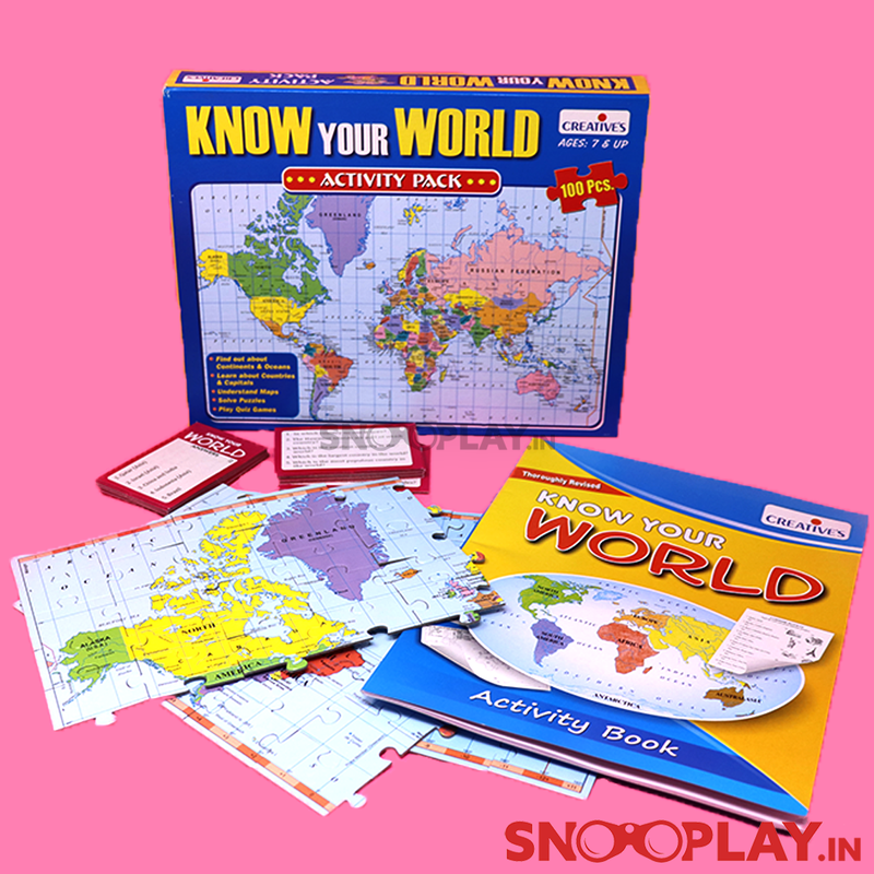 Know Your World Jigsaw Puzzle (100 piece World Map Puzzle)