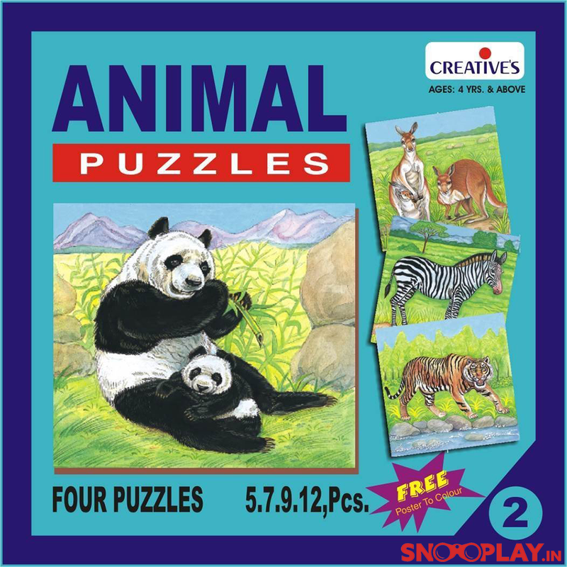 Animal Puzzle (Series 2) - Set of 4 Jigsaw Puzzles