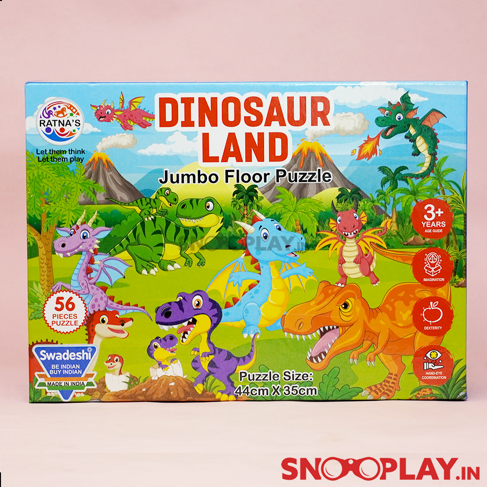 Dinosaur Land Jumbo Floor Puzzle (56 Pieces Jigsaw Puzzle)