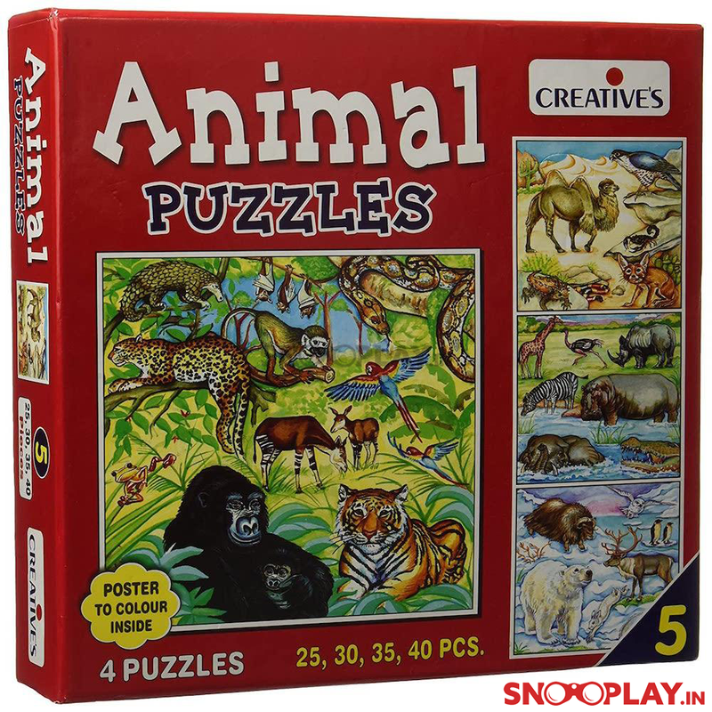 Animal Puzzle (Series 5) - Set of 4 Jigsaw Puzzles
