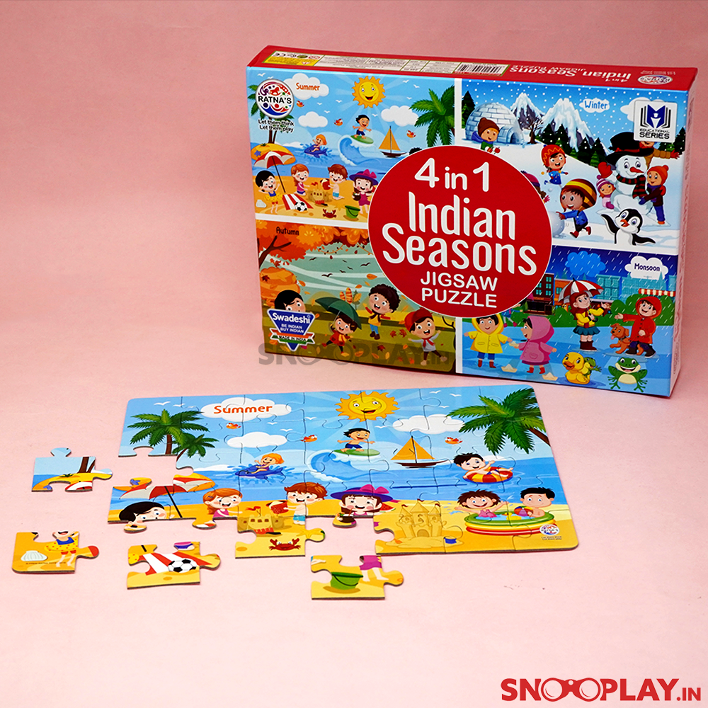 4 in 1 Indian Season Jigsaw Puzzles For Kids