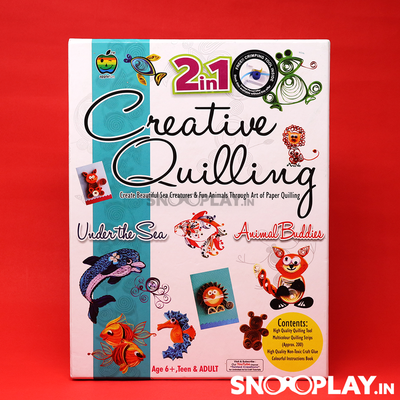 2 in 1 Creative Quilling Art & Craft Activity Game For Kids