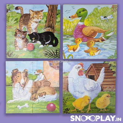 Animal Puzzle (Series 0) - Set of 4 Jigsaw Puzzles