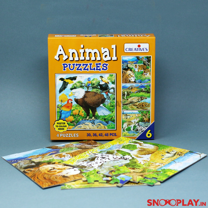 Animals Puzzles (Series 6) - Set of 4 Jigsaw Puzzles