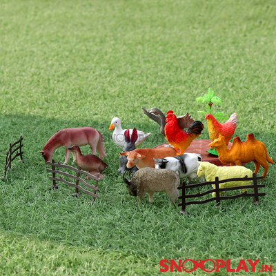 Farm Animal Playset for Kids (Set of 12 Animal Toys) Small