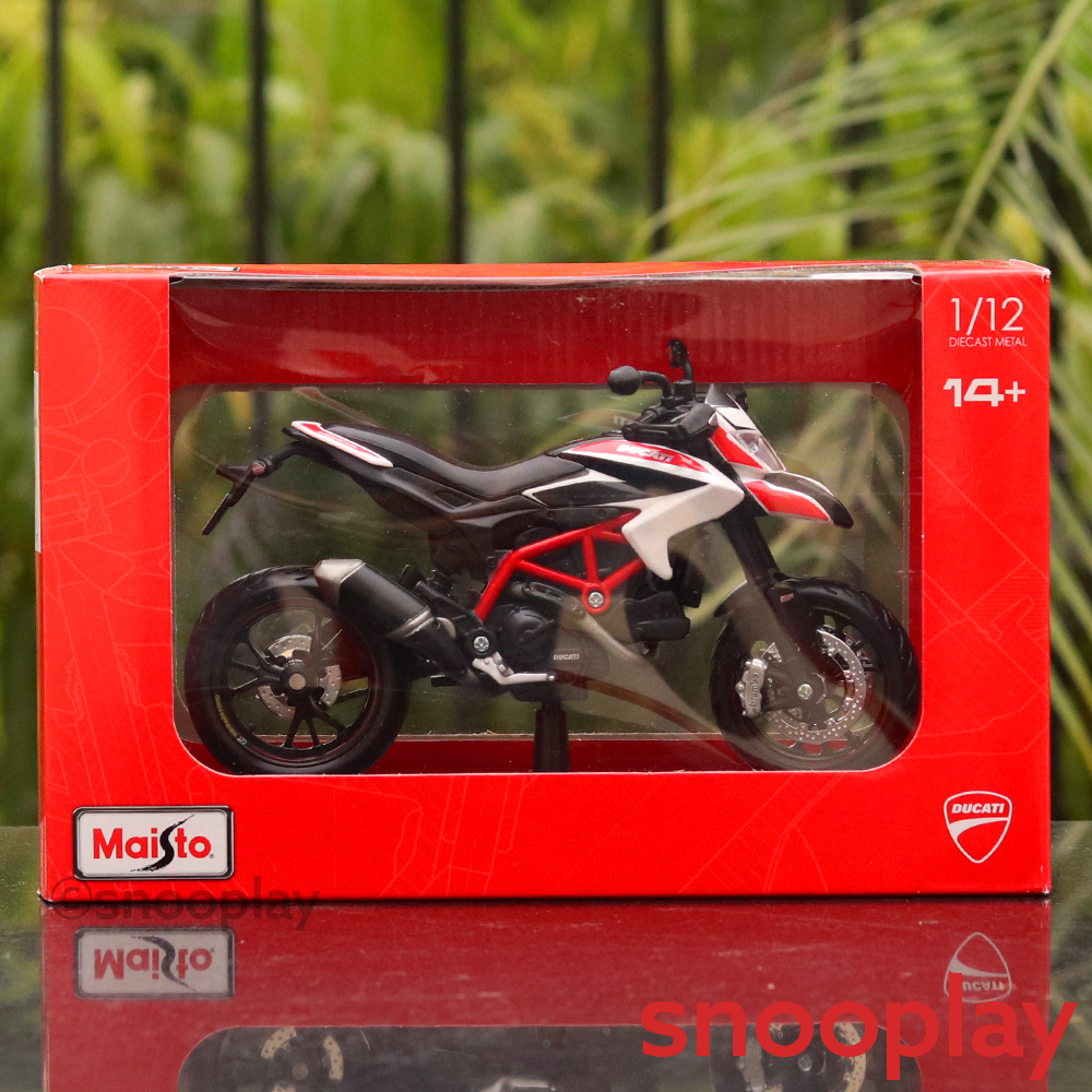 Maisto Original and Licensed Ducati Hypermotard SP Diecast Bike Scale Model (1:12 Scale)
