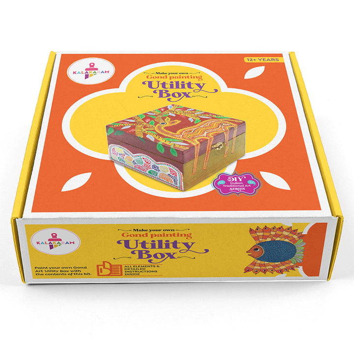 Gond Art Utility Box Painting Kit for Boys and Girls, Traditional Kit