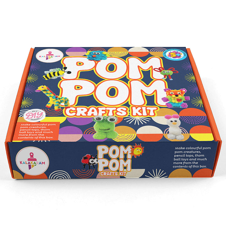 Pom Pom Crafts Kit for Kids, DIY Fun Activity For Kids 5 Year Old