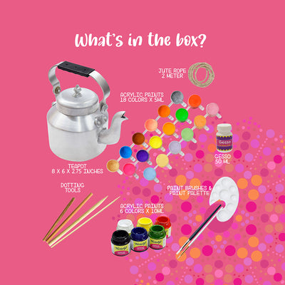 Dot Mandala Art Kettle Kit, DIY Painting Kits for Kids and Adults
