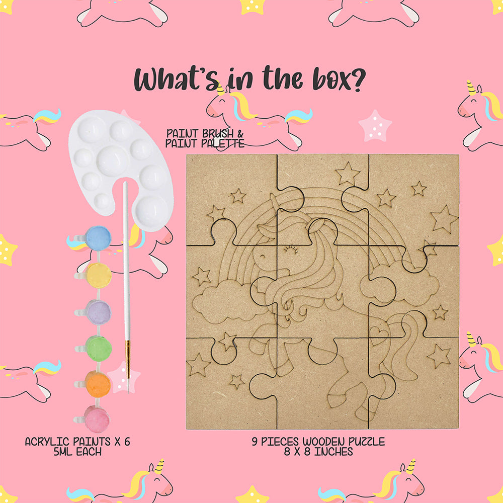 DIY Unicorn Puzzle & Painting Kit for Kids