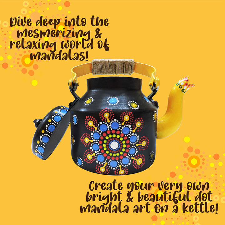 DIY Painting Kettle Kit - Dot Mandala Art