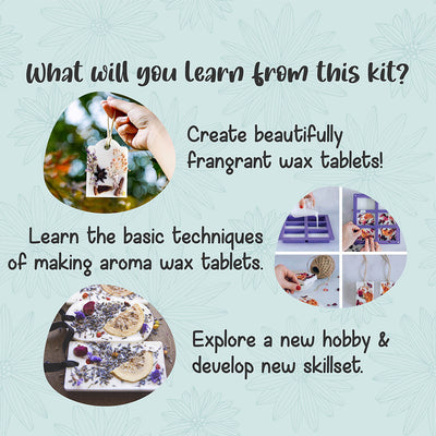 Botanical Aroma Wax Tablet Making Kit, Flowered Fragrance Wax Tablets, Hobby Kit