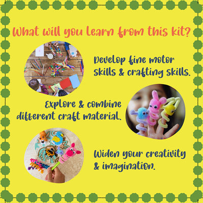 Pom Pom Crafts Kit for Kids, DIY Fun Activity For Kids 5 Year Old