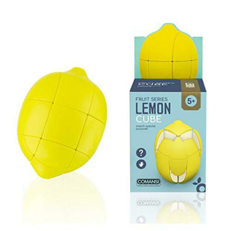 Brain IQ Teaser Lemon Cube Fruit Shape Puzzle Game Cube Educational Creative Puzzle Toys Gifts for Kids & Adults - Yellow