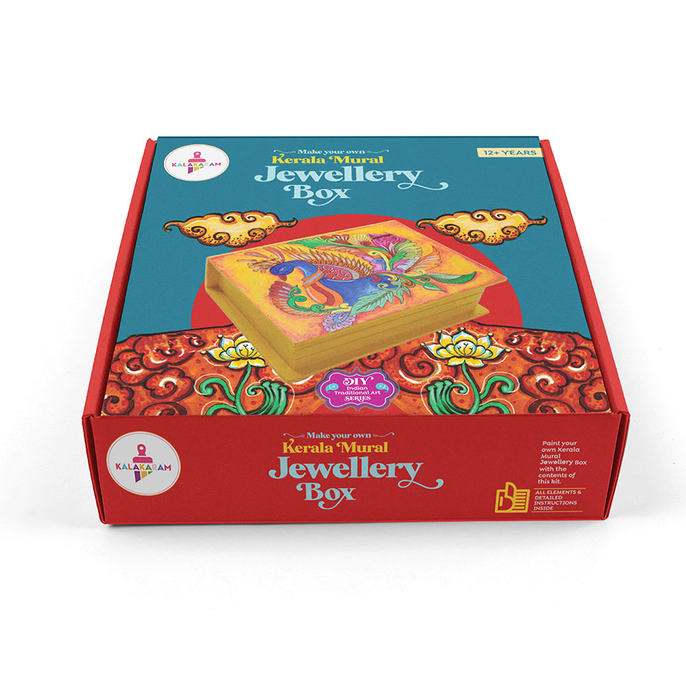 Kerala Mural Jewellery Box Painting Kit for Boys and Girls, Traditional Kit