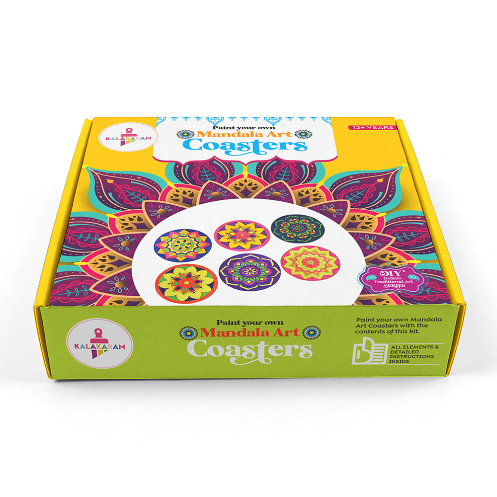 Paint Your Own Mandala Art Coasters DIY Activity Box for Kids