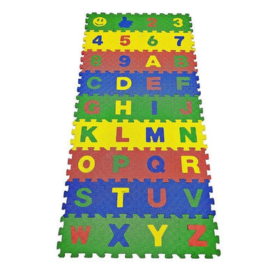 Interlocking Floor Play Mat EVA Non Toxic for Kids Children A to Z Alphabet  & 0-9 Number 36 Pieces Learning Educational Toy