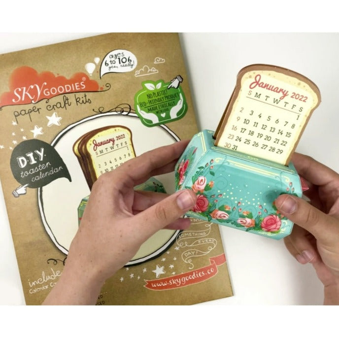 Mini Toaster Desk Calendar 2023 - DIY Paper Craft Kit