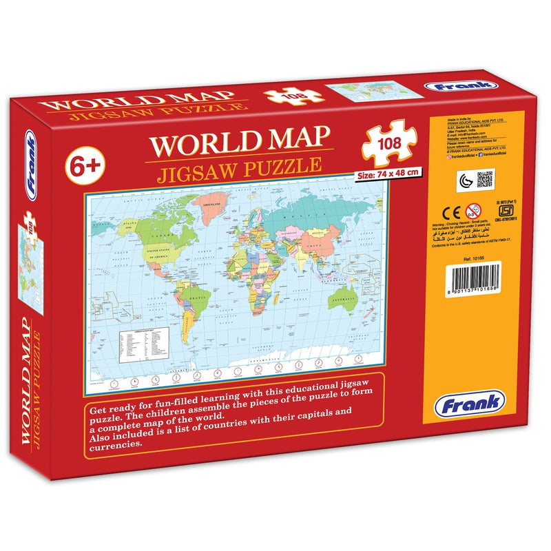 World Map Early Learning Puzzle