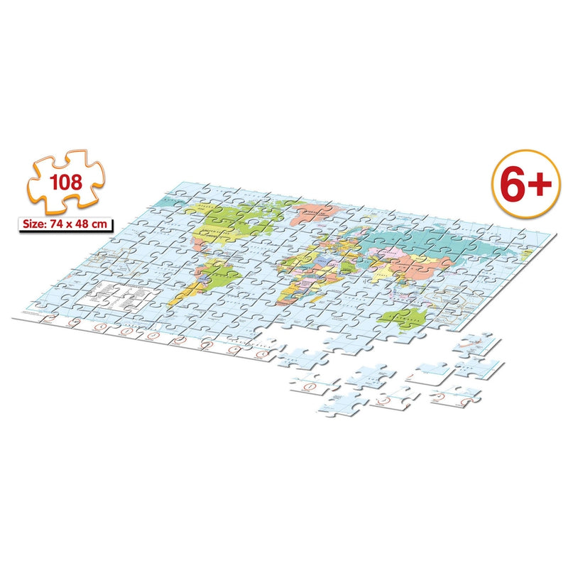 World Map Early Learning Puzzle