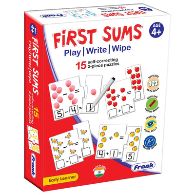 First Sums Play/ Write/ Wipe Early Learning Puzzle Activity