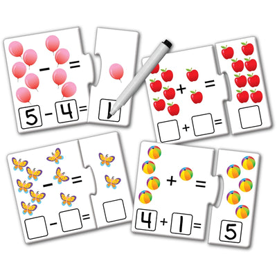 First Sums Play/ Write/ Wipe Early Learning Puzzle Activity