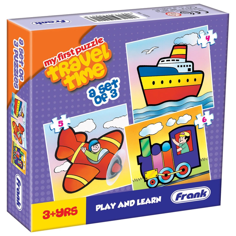 Travel Time - A Set of 3 First Puzzles- 4, 5 & 6 Pieces