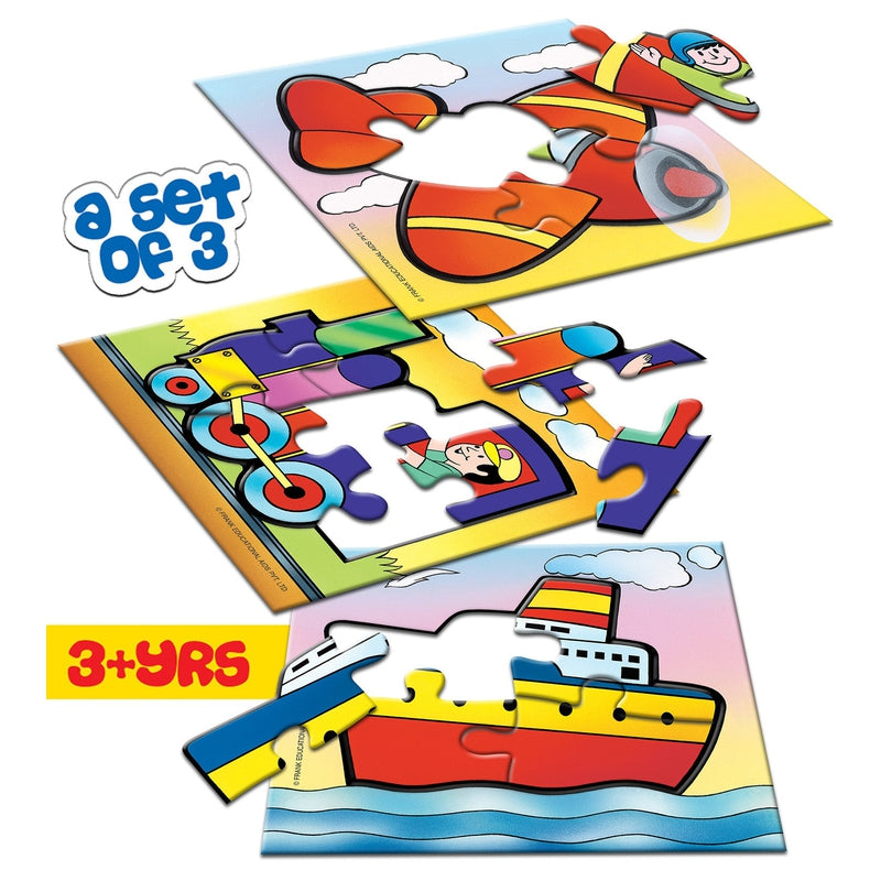 Travel Time - A Set of 3 First Puzzles- 4, 5 & 6 Pieces
