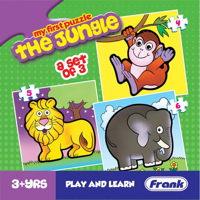 The Jungle - A Set of 3 First Puzzles - 4, 5 & 6 Pieces